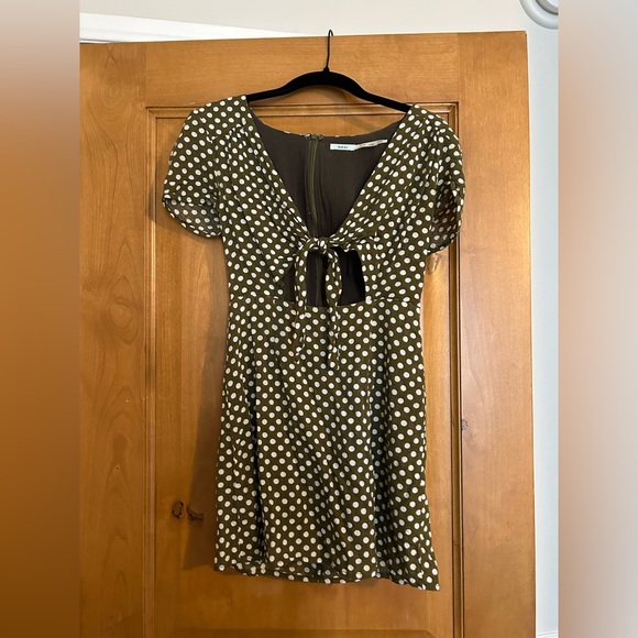 Kimchi Blue Dresses & Skirts - Urban Outfitters Green and White Polka Dot Mini Dress